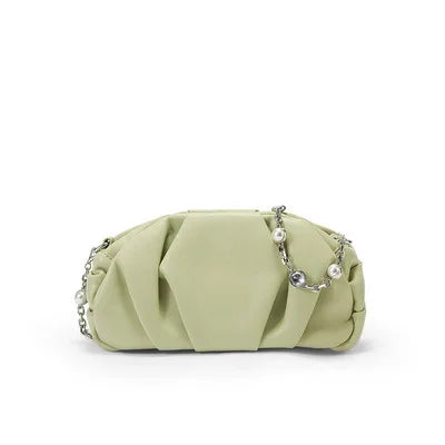 fashionable and high-end, niche design pleated underarm bag for women's Summer 2025 new leather crossbody cloud bag