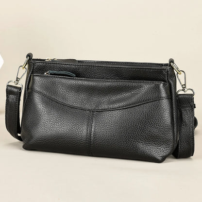Genuine Leather Women's Bag Luxury High Quality Women Crossbody Bag Trendy Designer Cowhide Female Shoulder Bags 7651