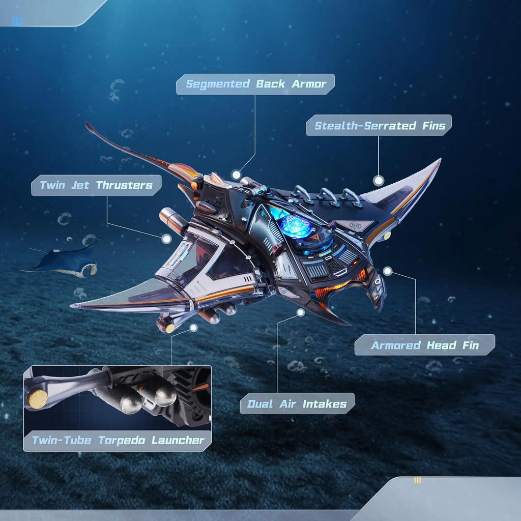 Robotime Rokr Manta Ray Mechanical Plastic Model Kits For Adults to Build 3D Puzzle Decoration Gift Idea For Toy Collectors Men