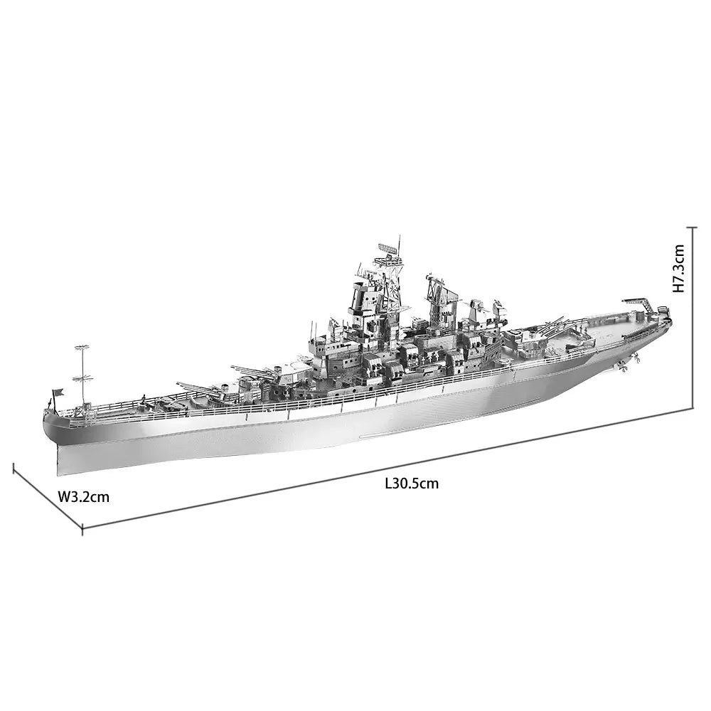 Piececool 3D Puzzles USS MISSOURI Battleship Metal Model Building Kits DIY Toys Jigsaw for Home Decoration Best Gifts