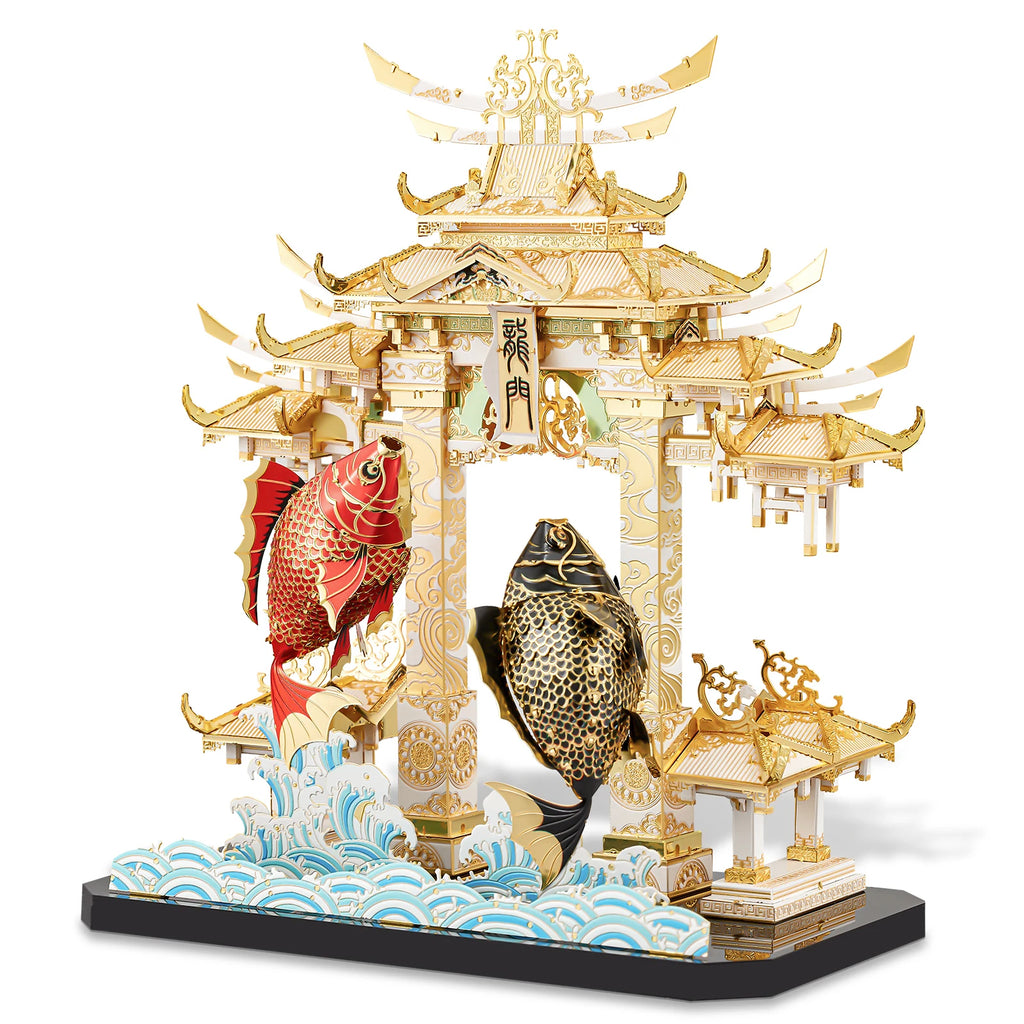 Piececool 3D Metal Puzzles DRAGON GATE CARPS Model Kits DIY for Adults Brain Teaser Teen Toys Gifts