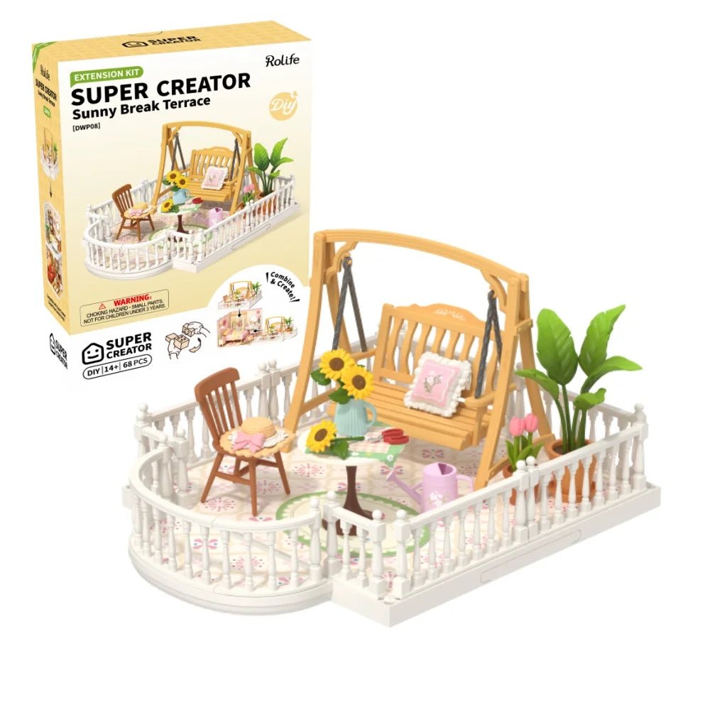 Robotime DIY Miniature House Kit Dollhouse Model Building Craft Kit Birthday Creative Gifts for Adults Kids  Flavorful Ice Cream