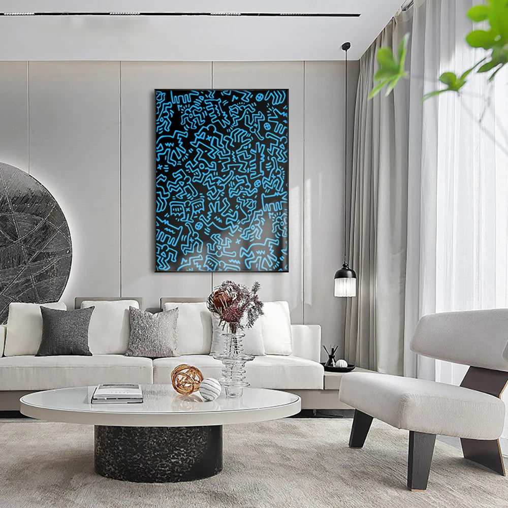 Keith Artwork Pictures Decorative Poster Nordic Abstract Canvas Painting Living Room Wall Art Prints Modern Home Decor Aesthetic