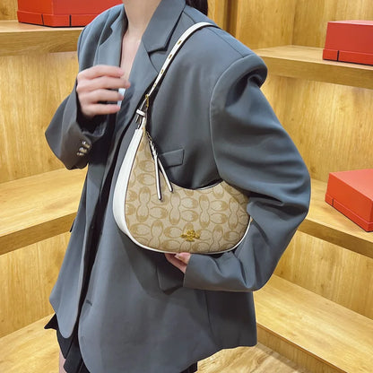 2025 Elegant Crescent Horn Bag Women Vintage Underarm Shoulder Crossbody Fashion Handbag