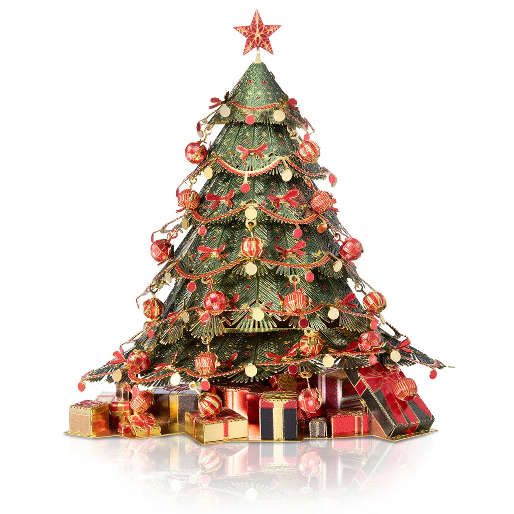 Piececool 3D Metal Model Kits Christmas Tree Fridge Magnet 3D Metal Puzzles Assembly DIY Gifts for Adult Home Decor