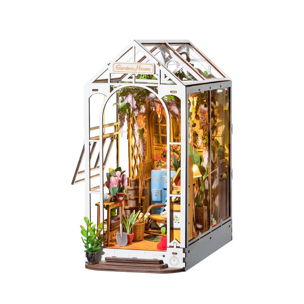 Robotime Rolife DIY Book Nook Wooden Miniature Doll House for Bookshelf Insert Furniture