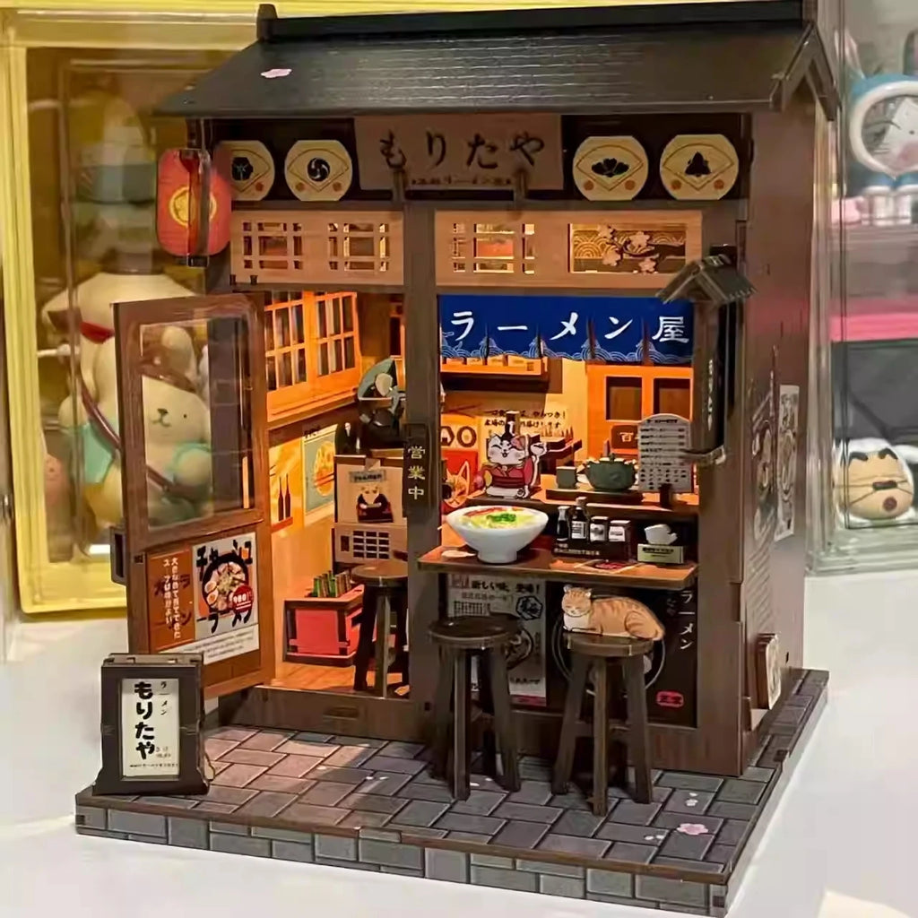 CUTEBEE Wooden Miniature House DIY Book Nook Kit 3D Magic Dollhouse Bookshelf Insert for Home Desk Decorative Display Gift Ideas