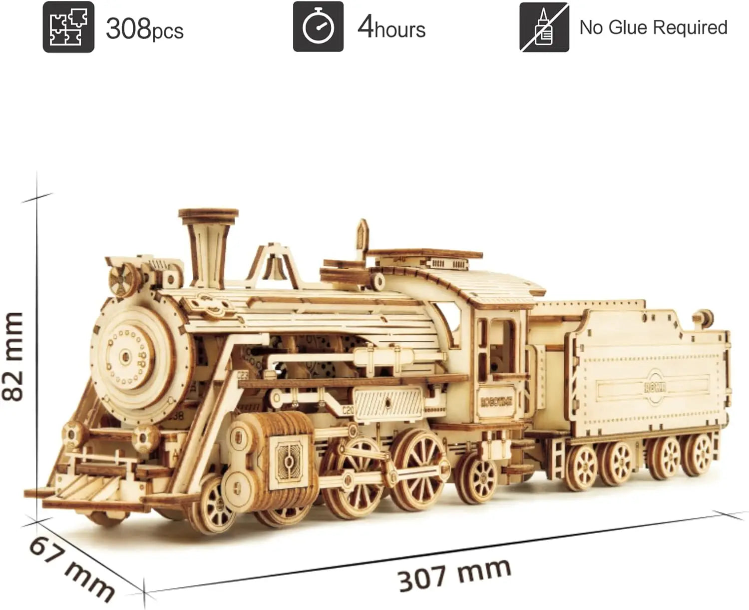 Robotime Rokr 3D Puzzle Car Wooden Model kit Vintage Car 1:18 Army Field Car 1:40 Heavy Truck 1:16 Grand Prix Car Gift for Kids