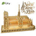 3D Wooden Puzzle Notre Dame Cathedral in Paris Royal Castle With Light Assembly Kits For Adult DIY Model Decoration for Gifts