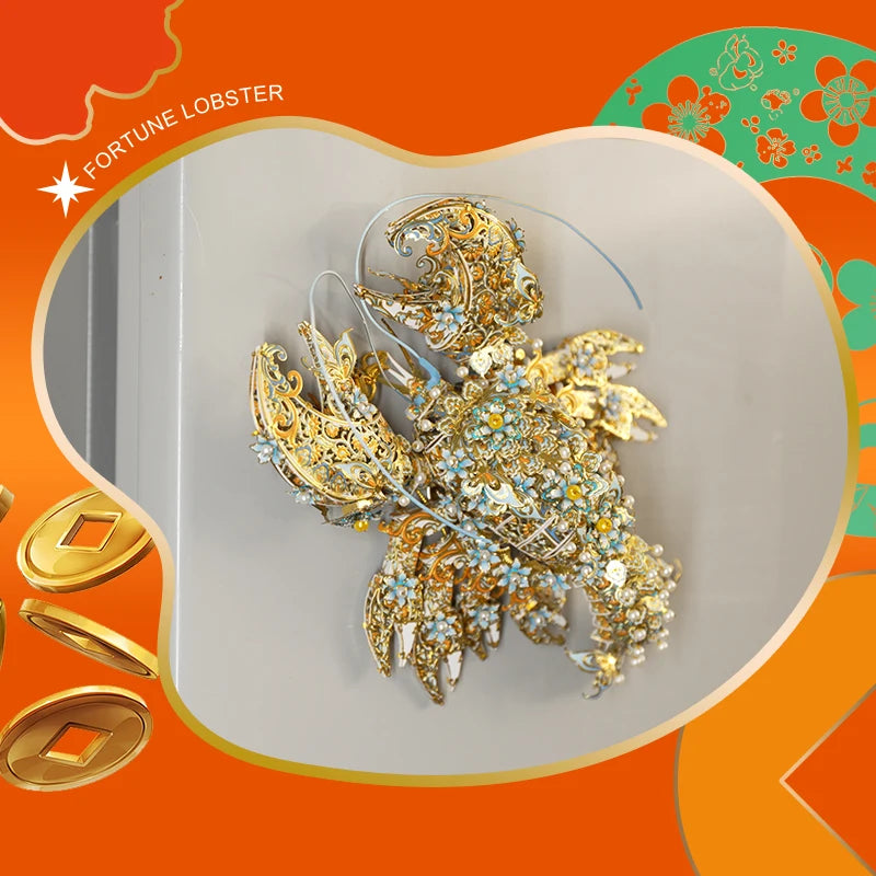 Piececool 3D Metal Model Kits Lobster 3D Puzzles Assembly Model Kits Jigsaw DIY Kit for Birthday Gifts