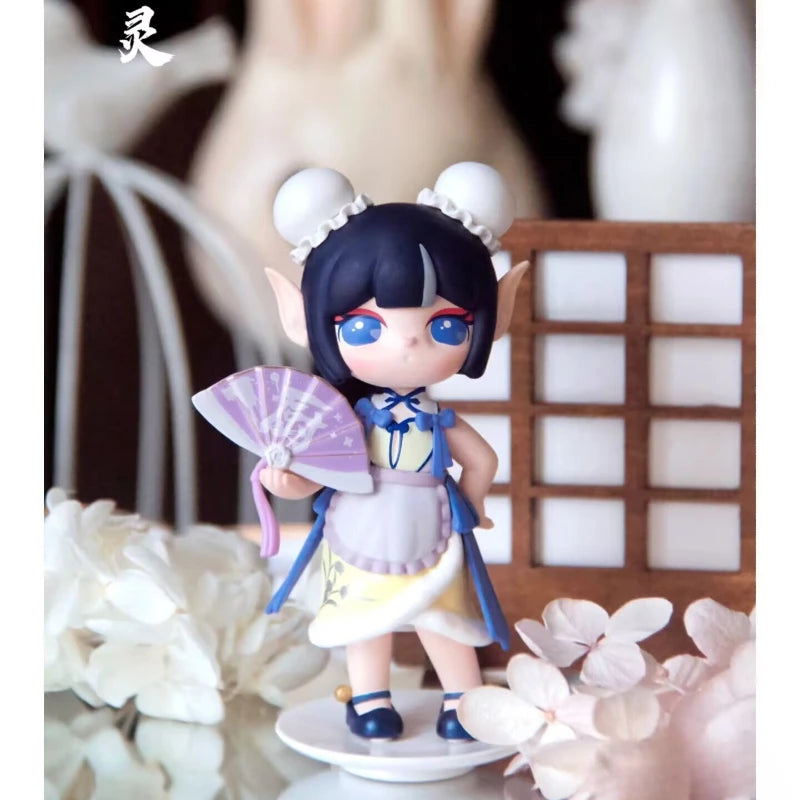 Suri Peach Blossom Nine Elves Series Blind Box Dolls Action Figure Toys Elfin Children Robotime Cartoon Decor Toys Birthday Gift