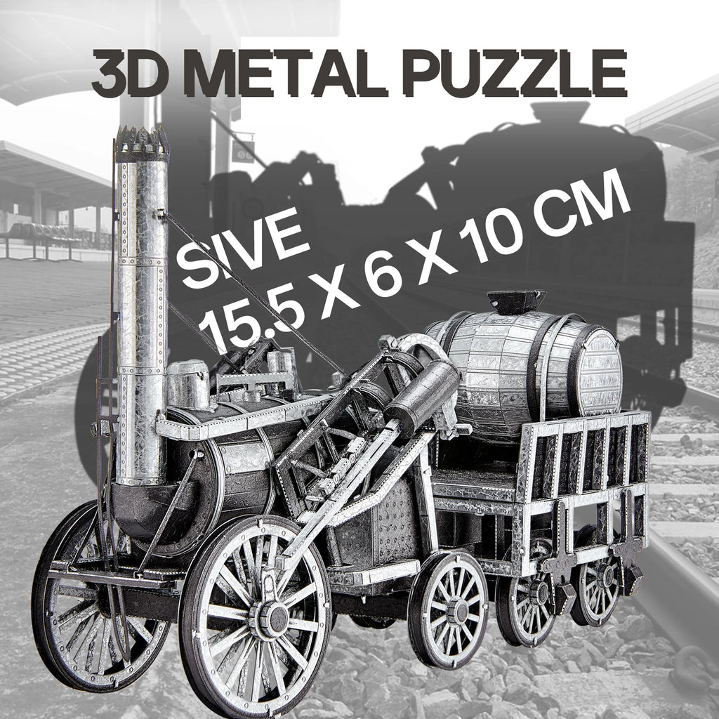 Piececool Metal 3D Puzzles Rocket (Lokomotive) Diy Assembly Metal Model Kits DIY Jigsaw Building Blocks Best Gifts for Adult
