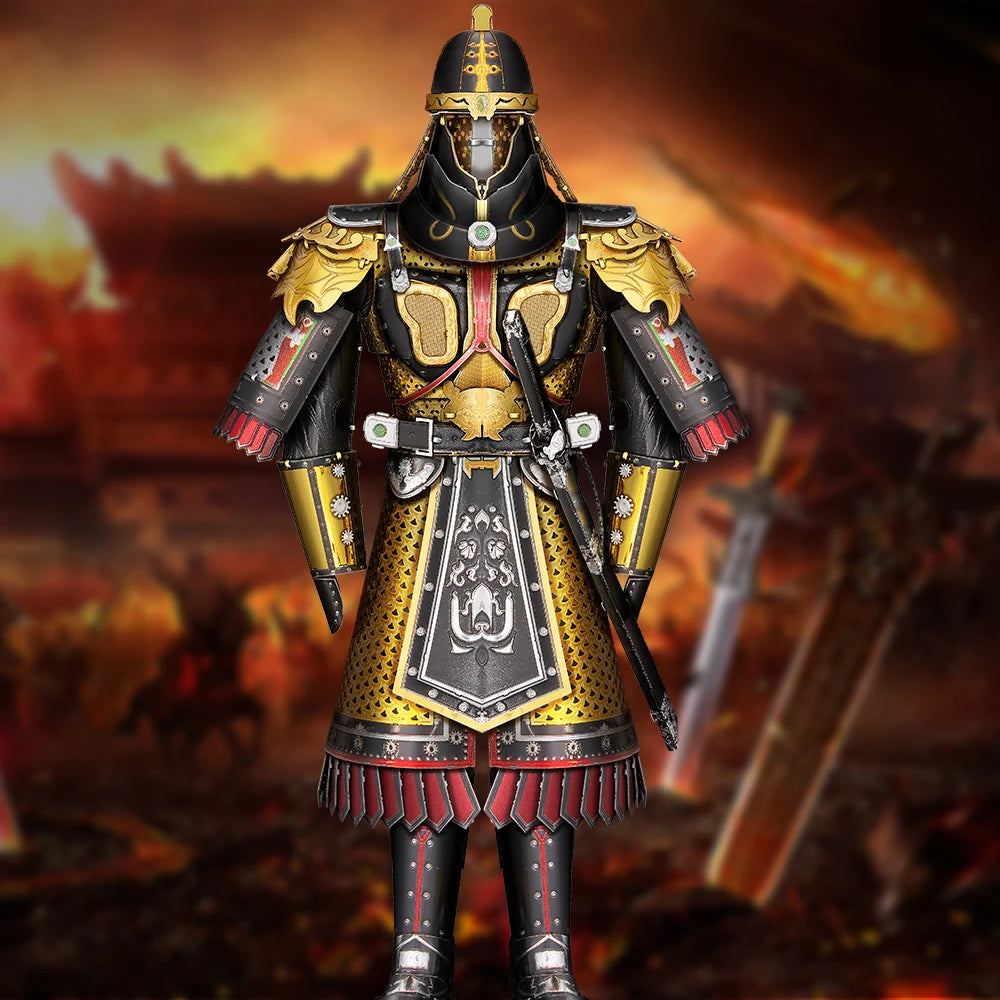 Piececool 3d Puzzles Helmet and Armour Set DIY Toys for Adults Jigsaw Metal Models Kit Christmas Gifts & Home Docor