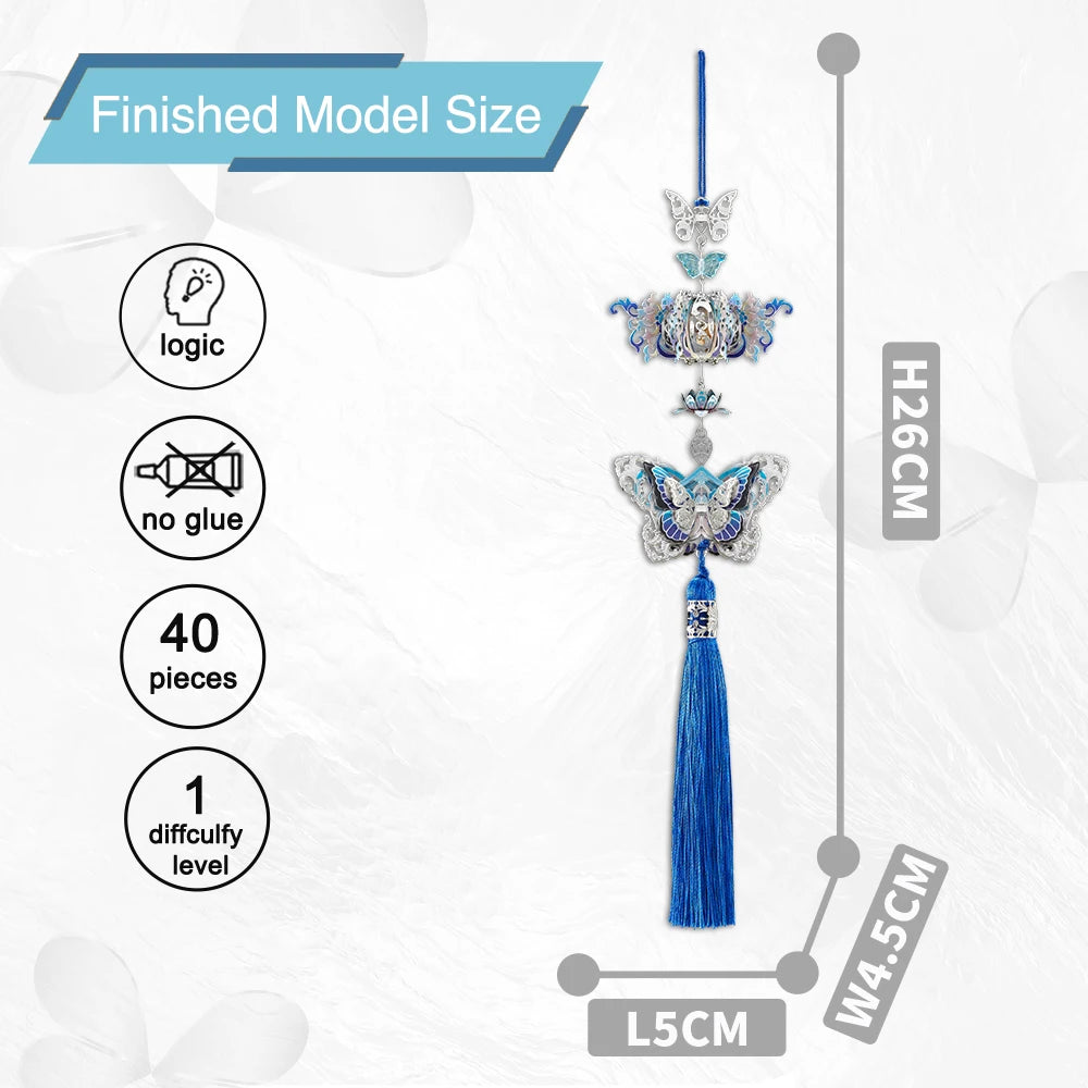 Piececool 3D Metal Puzzle Vintage Tassels Pendant Harebell Model Building Kits Jigsaw DIY Toys for Home Decoration