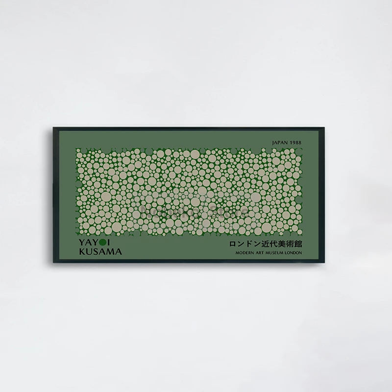Modern Japanese Art Yayoi Kusama Large Horizontal Poster Panorama Prints Canvas Painting Wall Art Pictures Home Room Decoration
