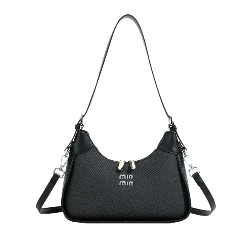Fashionable Casual Women's Shoulder Bag Color Block Winter Hot Sale Of The Season Korean Style Simple Minimalist Handbag Crossbo