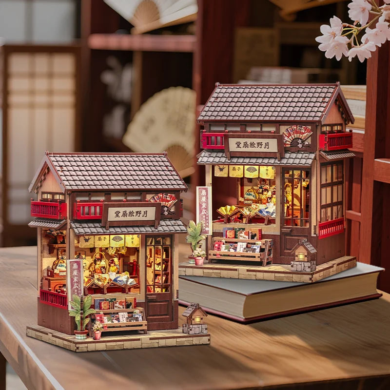 CUTEBEE Japanese Style Miniature Building Kits Dollhouse DIY Wooden Mini Doll House With Furniture for Party Birthday Gift