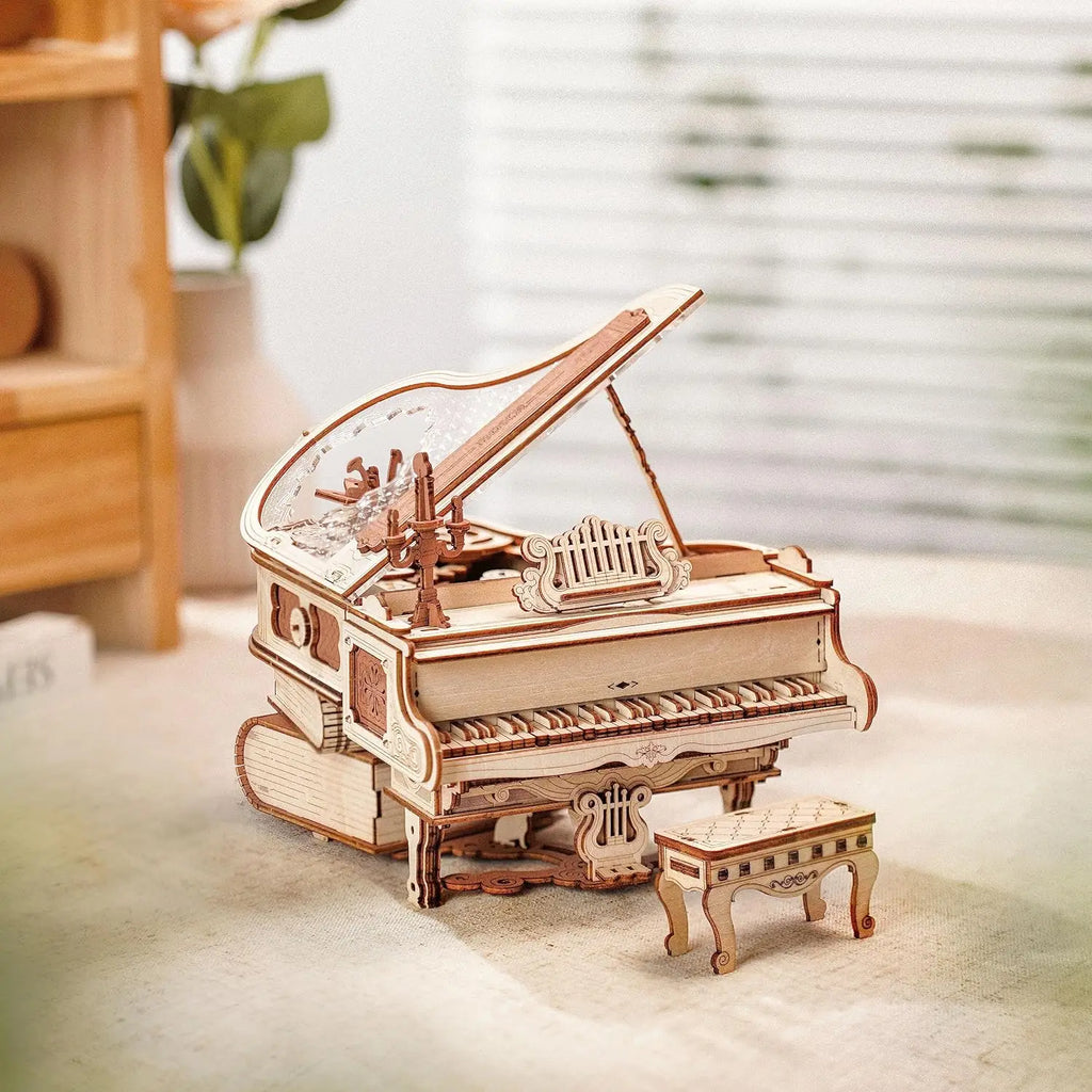 Robotime Rokr Magic Piano 3D Puzzles Mechanical 3D Musical Instrument Aesthetic Desk Decor Unique Gift for Men Women AMK81