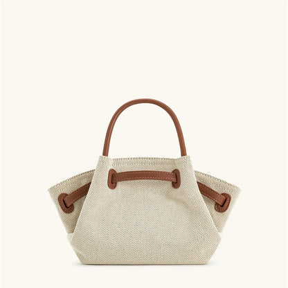JW PEI 2025New Women's Canvas Brown Crossbody Shoulder Bag Mini Vegan Leather Tote Bag Handbag Dumpling Bag High Quality Leather
