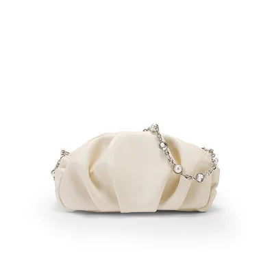 fashionable and high-end, niche design pleated underarm bag for women's Summer 2025 new leather crossbody cloud bag