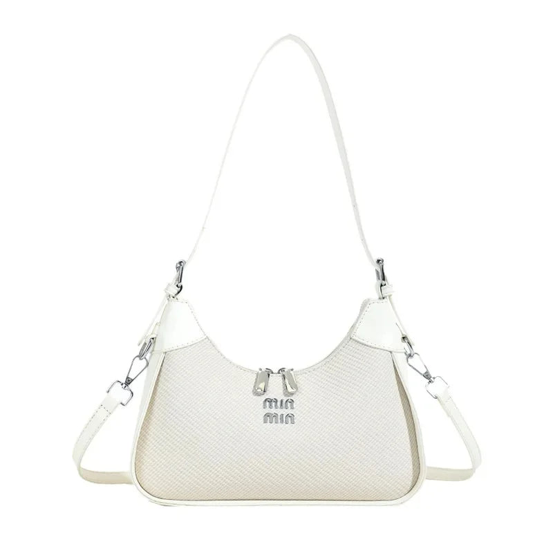 Fashionable Casual Women's Shoulder Bag Color Block Winter Hot Sale Of The Season Korean Style Simple Minimalist Handbag Crossbo