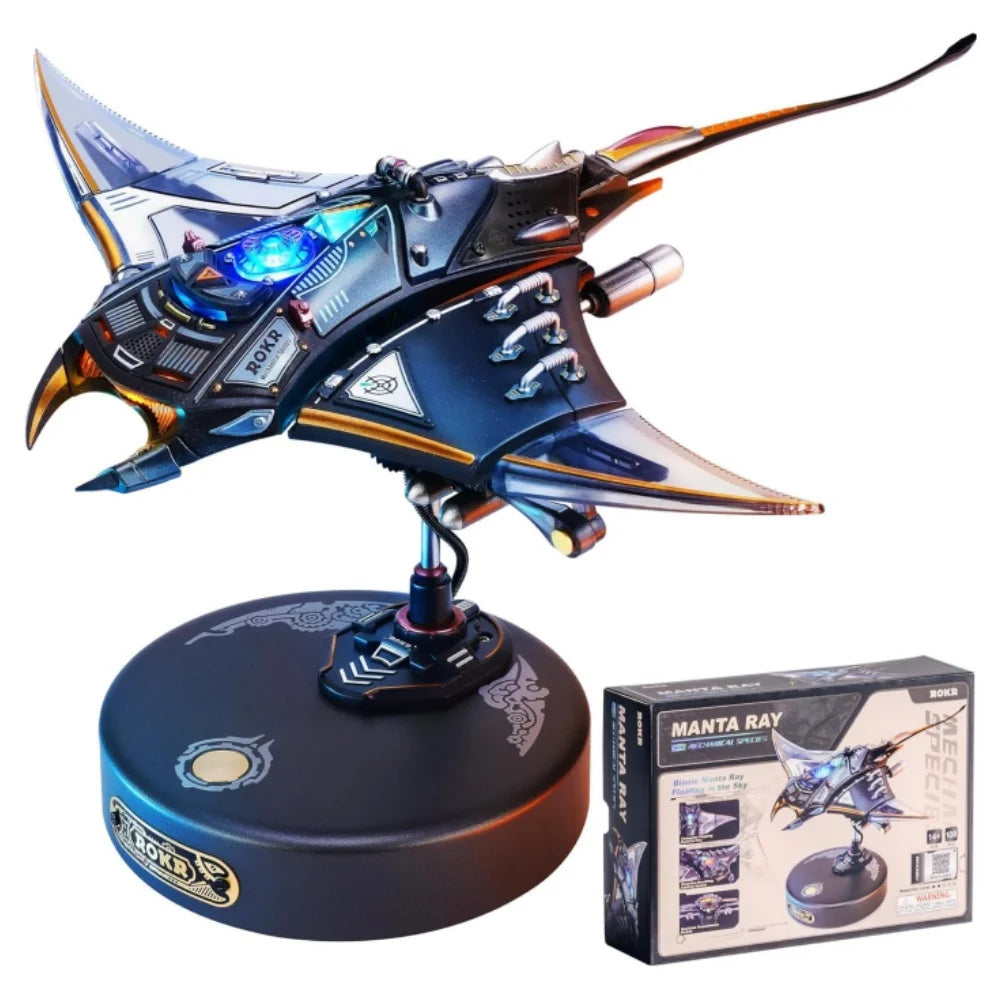 Robotime Rokr Manta Ray Mechanical Plastic Model Kits For Adults to Build 3D Puzzle Decoration Gift Idea For Toy Collectors Men