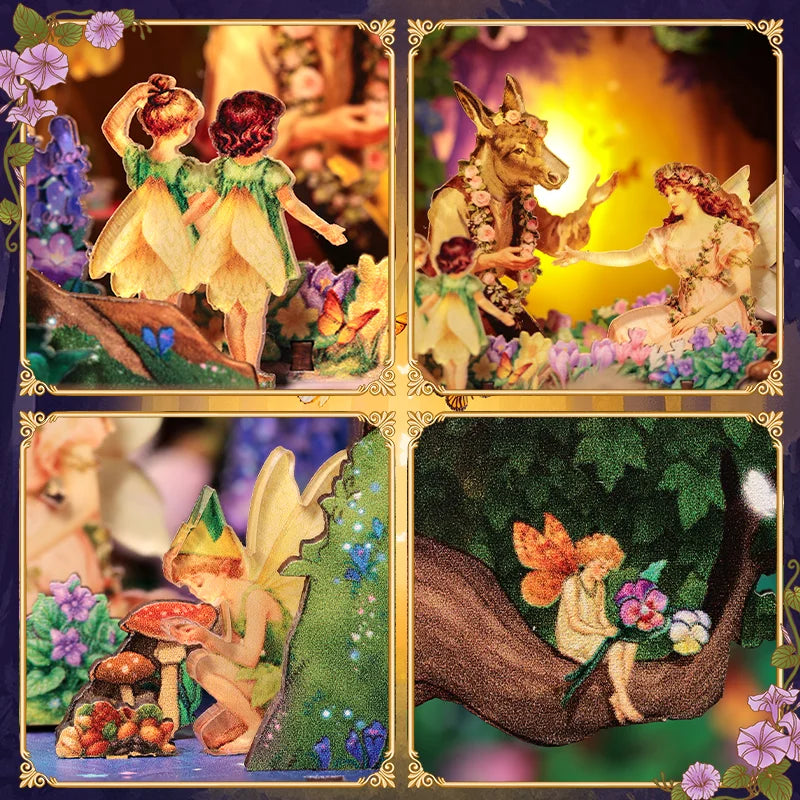 CUTEBEE 3D Miniature House DIY Book Nook Kit Wooden Puzzle for Adults Home Desk Decoration, Unique Handmade Stress Relief Gift