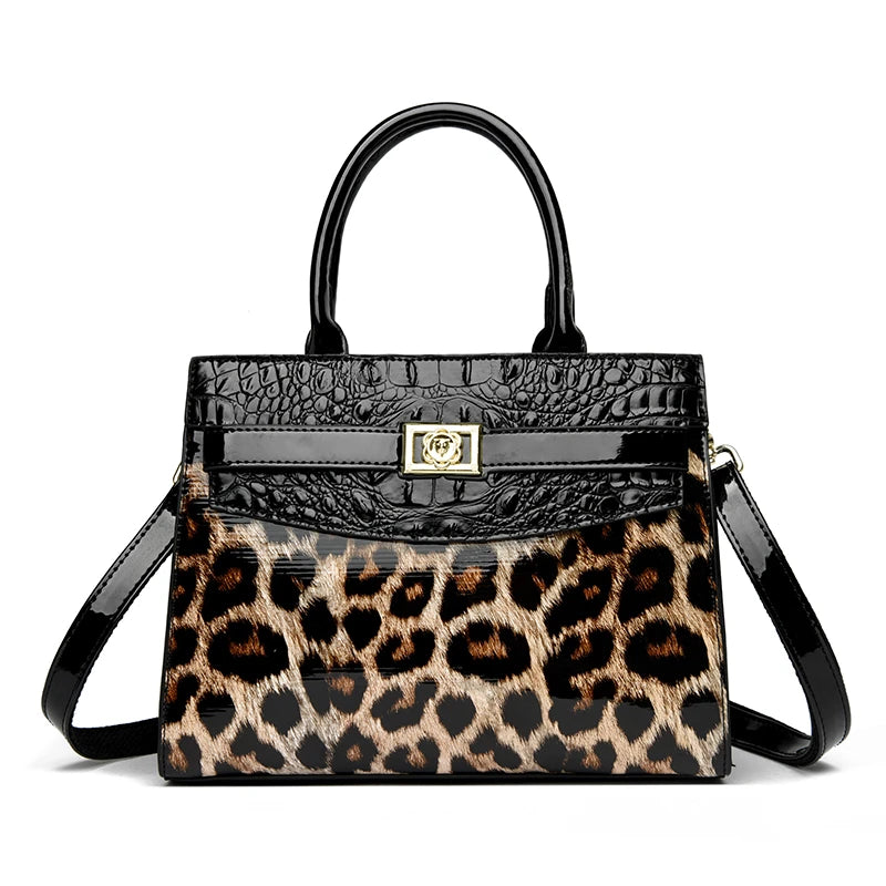 Commuting Sac Alligator Patent Leather Shoulder Crossbody Hand Bags for Women Mother Brand Luxury Handbags Women Bags Designer