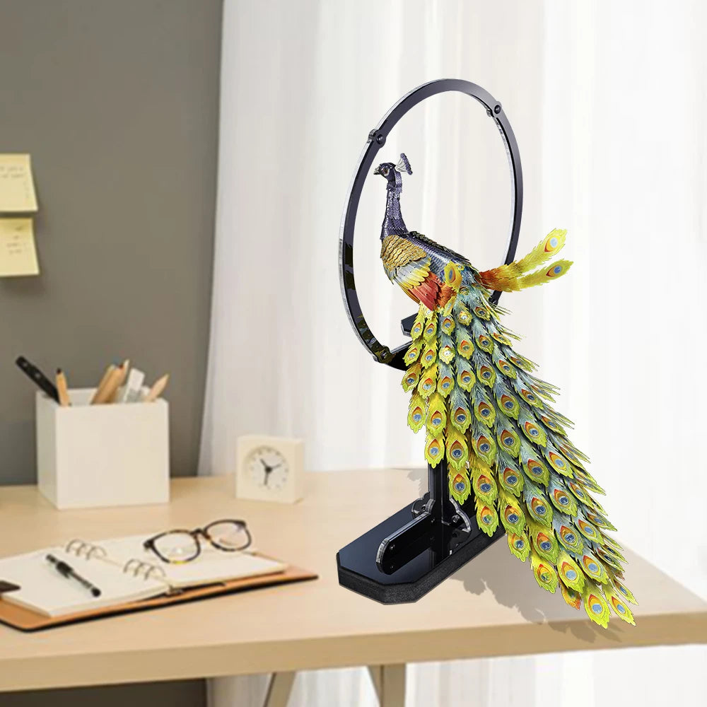 Piececool 3D Metal Puzzle Peacock Assembly Model Kits DIY Set Valentine's Day Birthday Gifts for Teens Toys