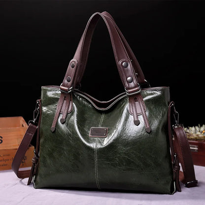 New Fashion Casual Tote Bag Women Handbags Soft Leather Shoulder Bags  For 2023 Ladies Vintage Big Capacity Crossbody Hand Bag