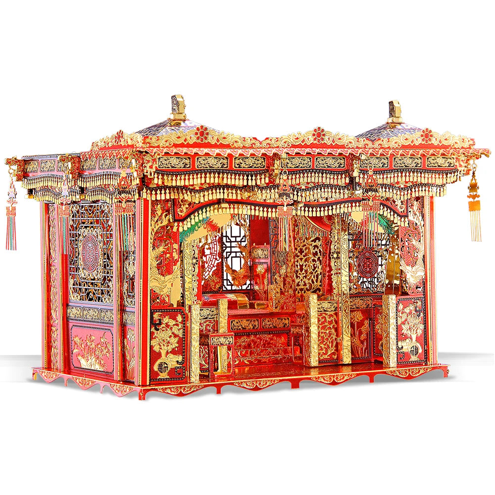 Piececool 3D Metal Puzzle -Bridal Sedan Chair Wedding Series Model Building Kits Jigsaw Toy ,Birthday Gifts for Adults
