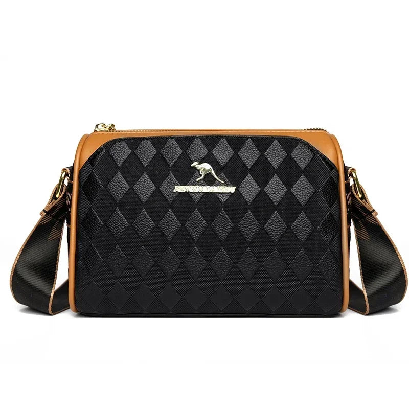 High Quality Soft Leather Shoulder Bags For Women Luxury Designer Black Purses Crossbody Bag Ladies Messenger Commute Sac A Main