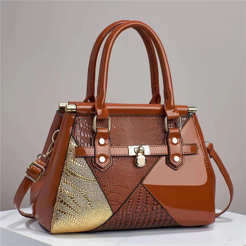 Fashionable New Women's Handbag Light Luxury Texture Lizard Pattern Colored Single Shoulder Bag Brand Trendy Crossbody Bag Women