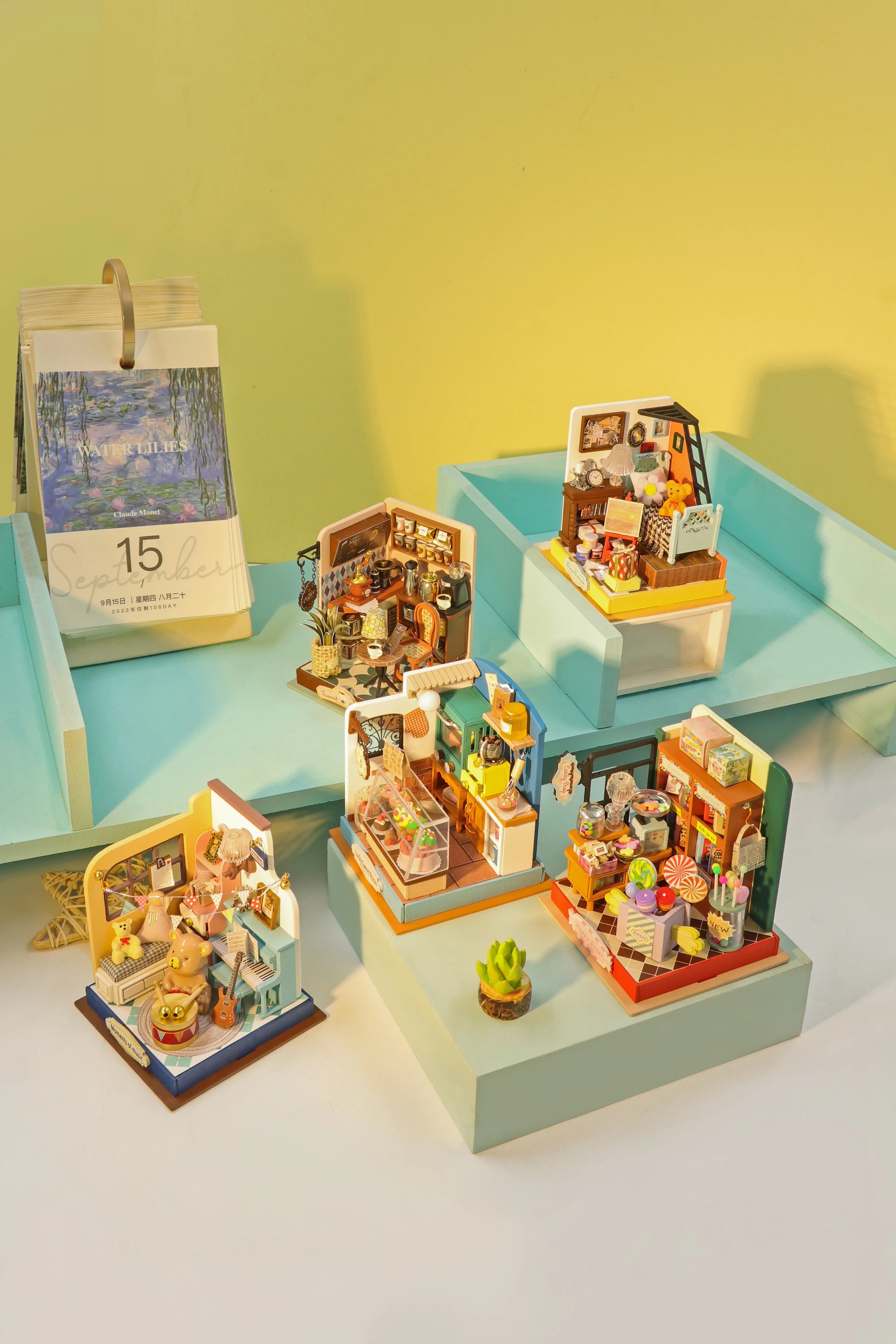 DIY cabin decoration, 3D handmade small house, assembled creative model, model house, creative birthday gift