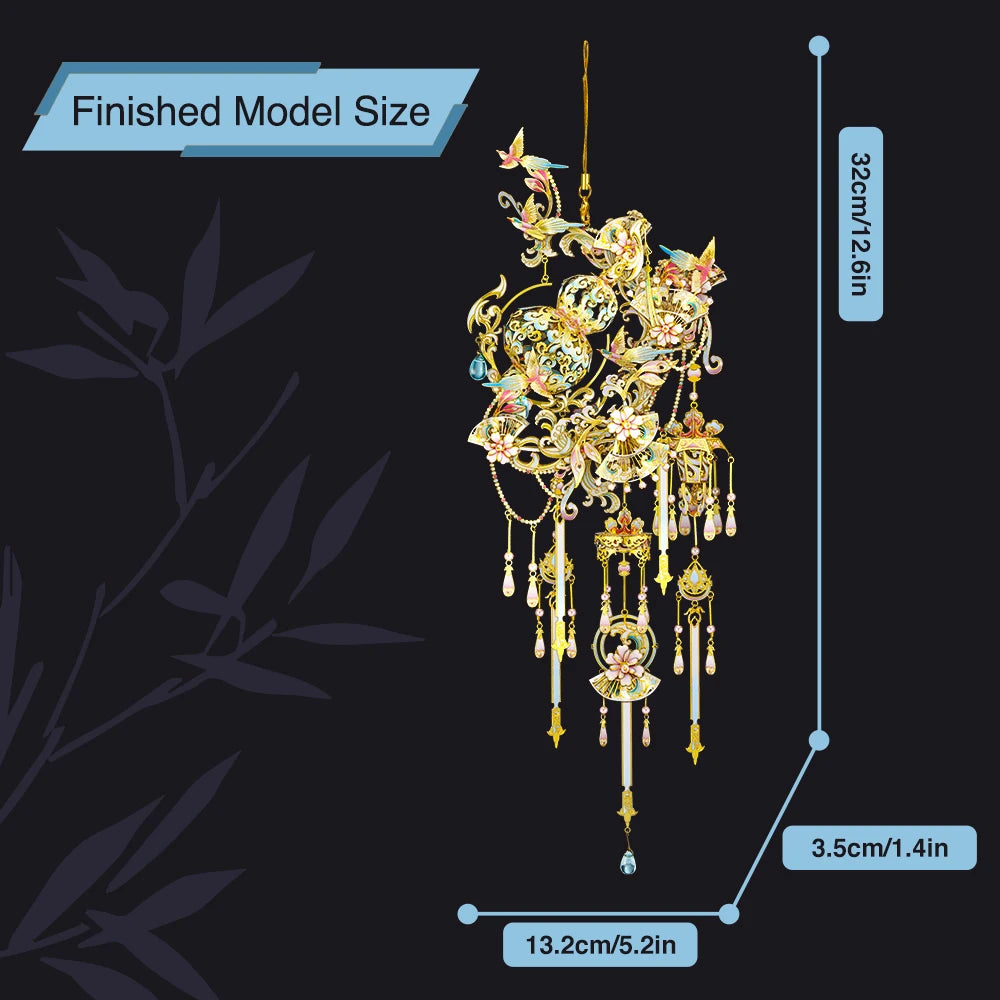 Piececool 3D Metal Model Kits Gourd Pendant Puzzle Jigsaw DIY Set Assembly Toys for Home Decoration