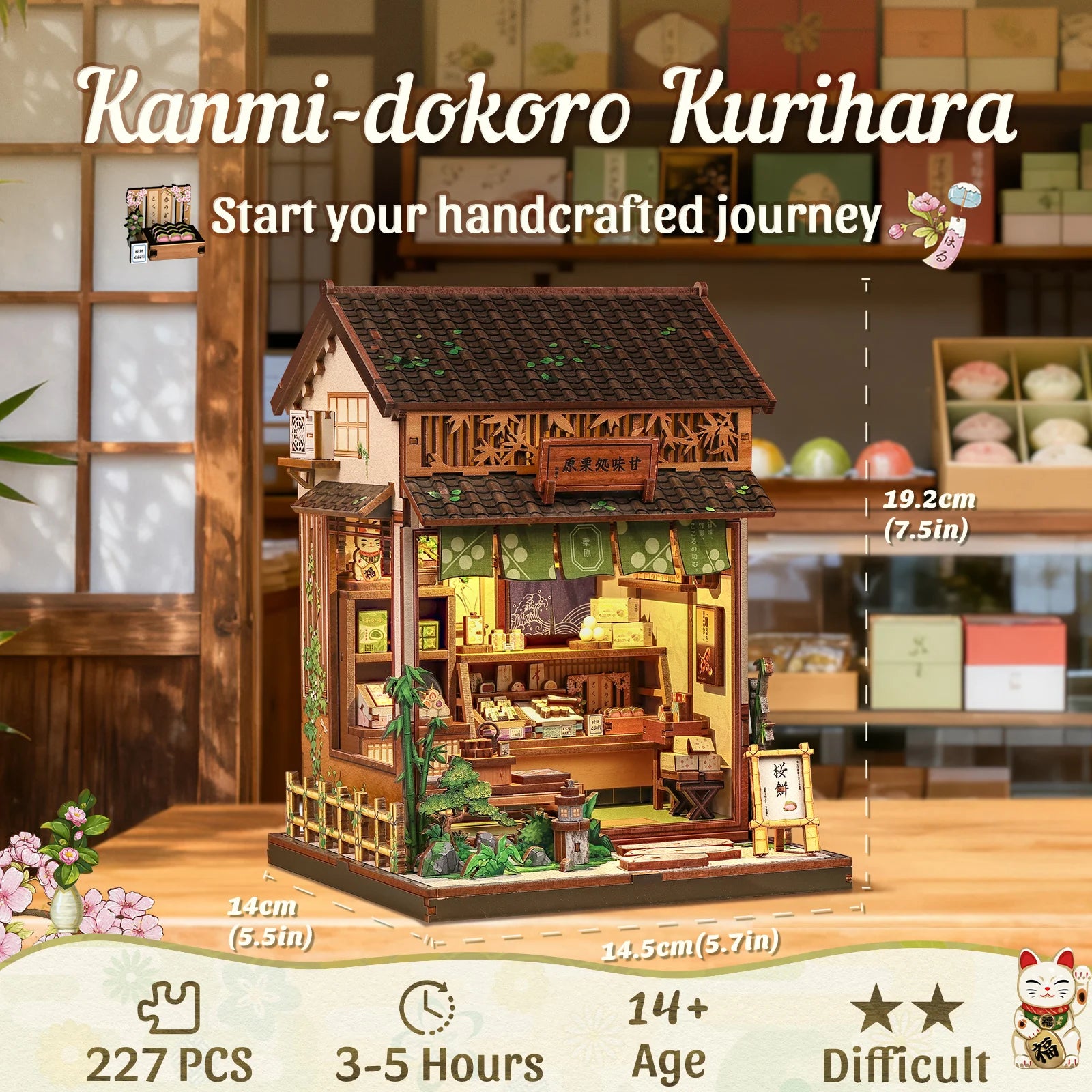 CUTEBEE Book Nook DIY Building Kit with Laser-Cut Precision Pieces 3D Wooden Puzzle  Collectible Desk Home Decor for Gift Idea