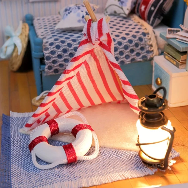 1pc,Diy Wooden Doll House,Assembly Model Kit,3d Puzzle, Birthday Christmas Gifts for teenagers and adults,Home Decor Micro Model