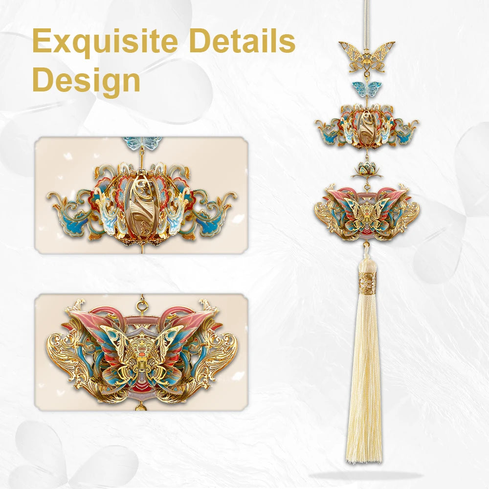 Piececool 3D Metal Puzzle Vintage Tassels Pendant Harebell Model Building Kits Jigsaw DIY Toys for Home Decoration