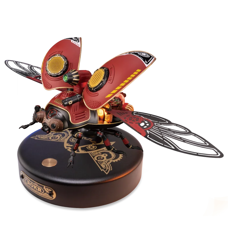 Robotime Rokr Scout Beetle MI02 ABS Metal Punk Style 3D Puzzle Gift for Boys Adults Easy Assembly Mechanical Design DIY Toys
