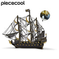 Piececool 3D Metal Model Kits The Black Pearl Refrigerator Magnet 3D Metal Puzzles for Home Decoration DIY Jigsaw Set