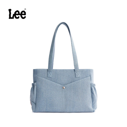 LEE Retro Women's Handbag Denim PVC Hand Bag Ladies Crescent-Shaped With Internal Brand Zipper Pocket Travel Daily Use сумка