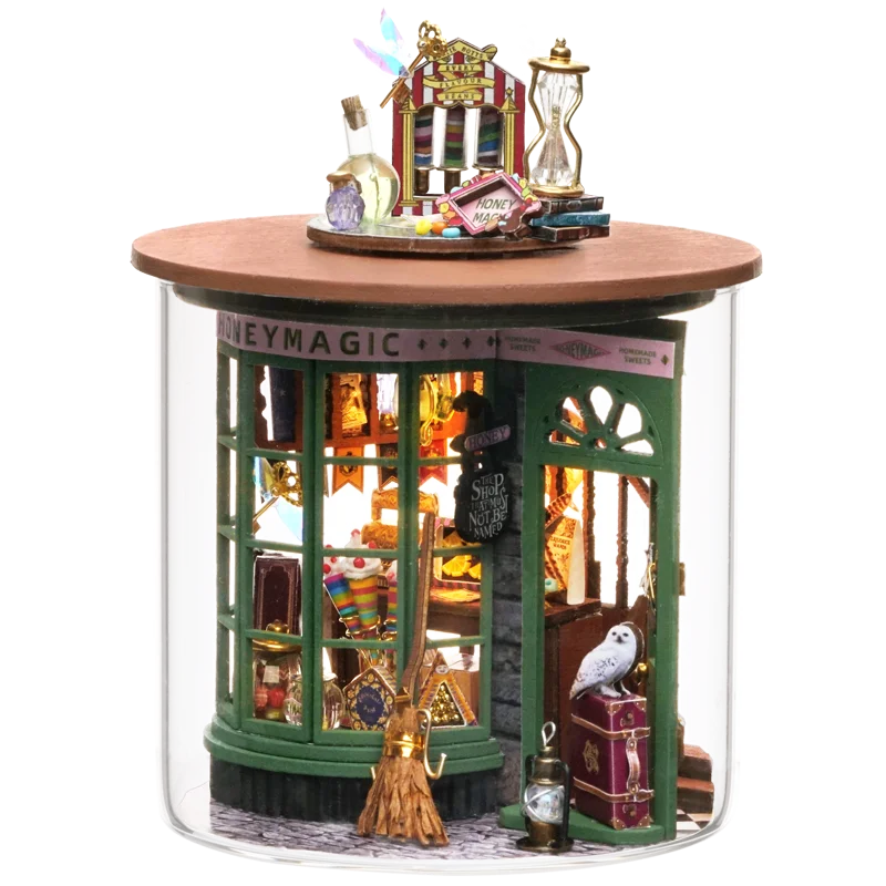 1pc,Diy Wooden Doll House,Assembly Model Kit,3d Puzzle, Birthday Christmas Gifts for teenagers and adults,Home Decor Micro Model