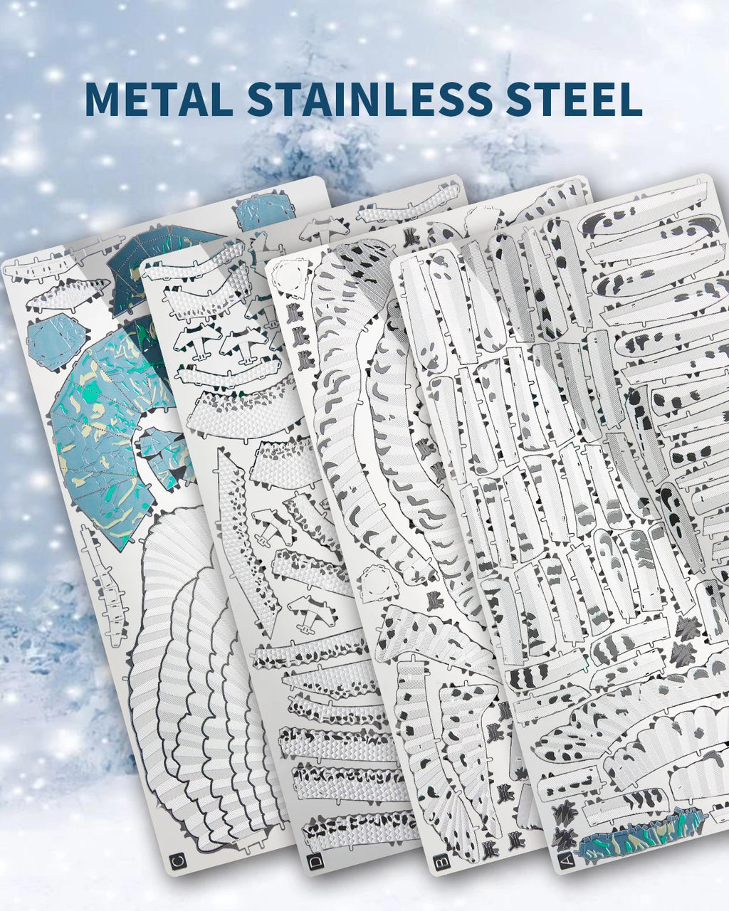 Piececool 3D Metal Puzzles Snowy Owl Jigsaw DIY Kit for Adult Assembly Set for Home Collection