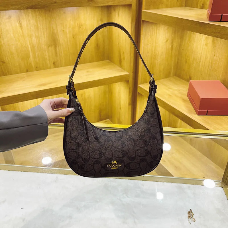 2025 Elegant Crescent Horn Bag Women Vintage Underarm Shoulder Crossbody Fashion Handbag