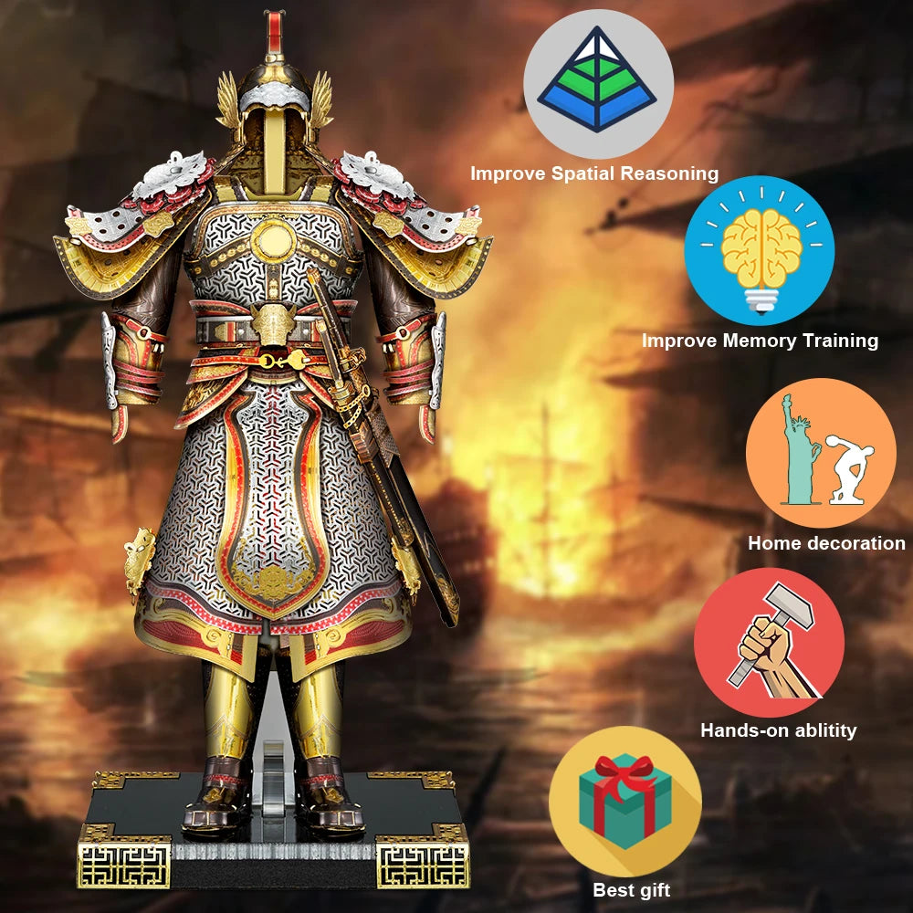 Piececool Model Building Kits Chinese Ancient Armor Puzzle 3D DIY Set for Adult Jigsaw Brain Teaser Christmas Gifts & Collection