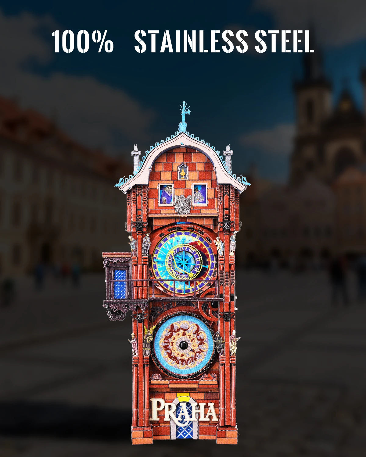 Piececool 3D Puzzles for Adult Astronomical Clock Assembly Metal Model Kits DIY Set for Home Decor Gifts for New Year