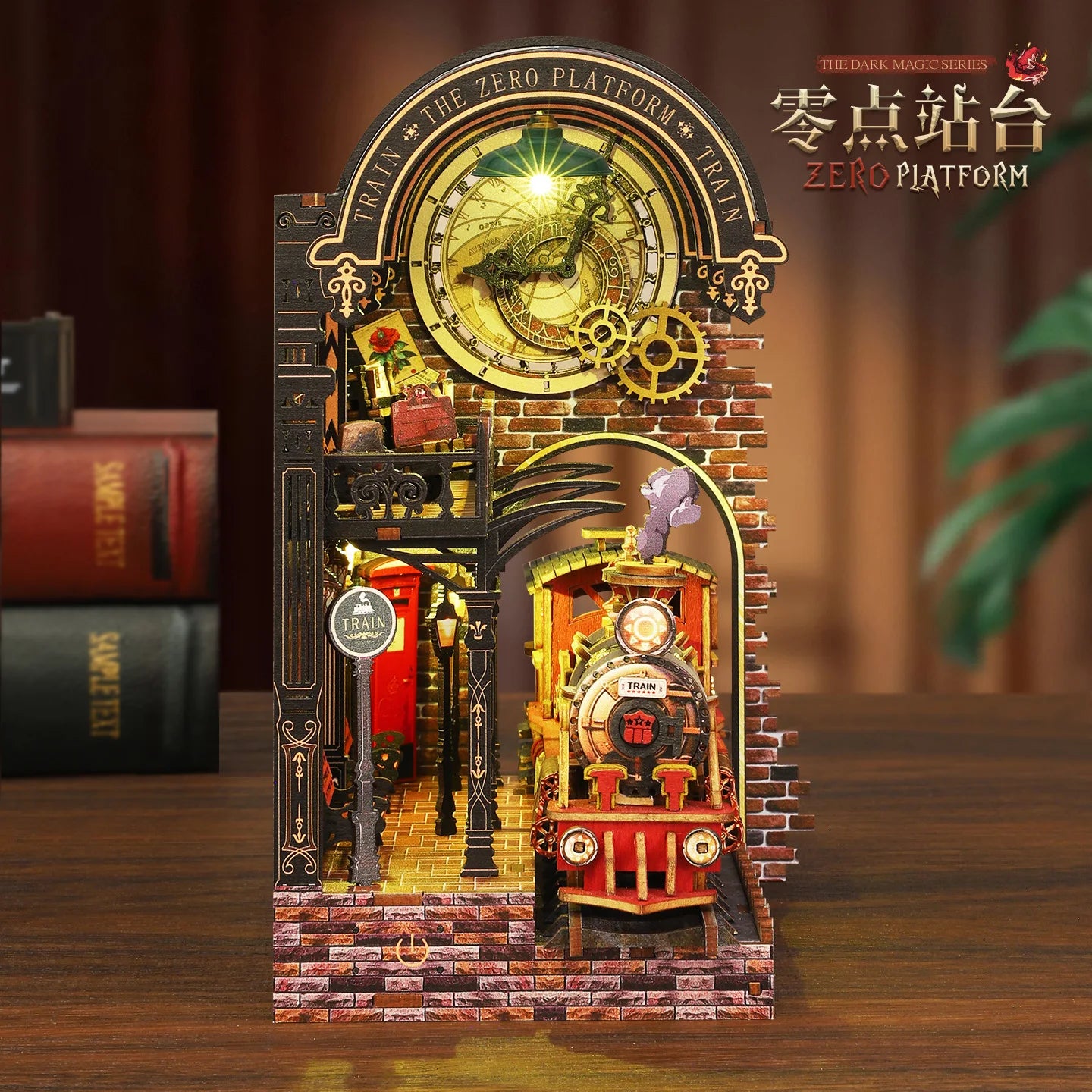 ZERO PIATFORM 3D Book Nook DIY Kit Micro Miniature Street Scene, Wooden Model Building Project for Adults, Creative Gift