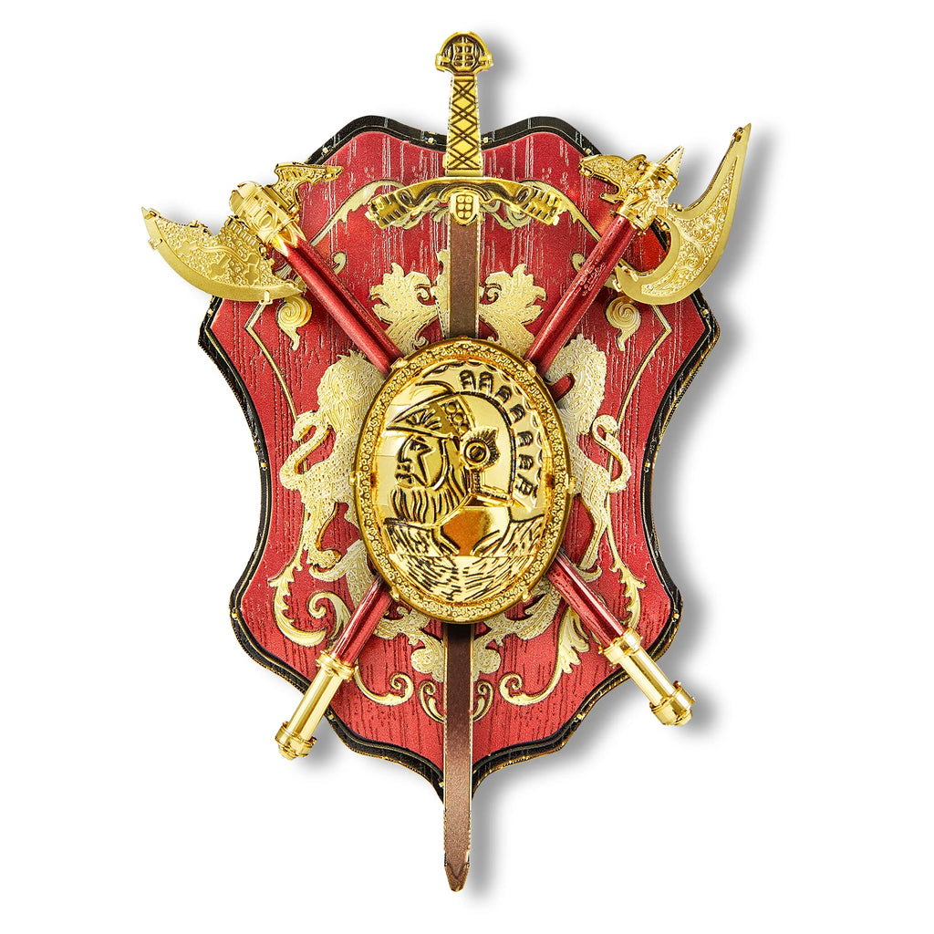 Piececool 3D Metal Model Kits Shield of Sparta 3D Metal Puzzles for Adult to Build Jigsaw Diy Kit for Home Decoration