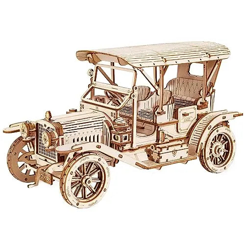 Robotime Rokr 3D Puzzle Car Wooden Model kit Vintage Car 1:18 Army Field Car 1:40 Heavy Truck 1:16 Grand Prix Car Gift for Kids
