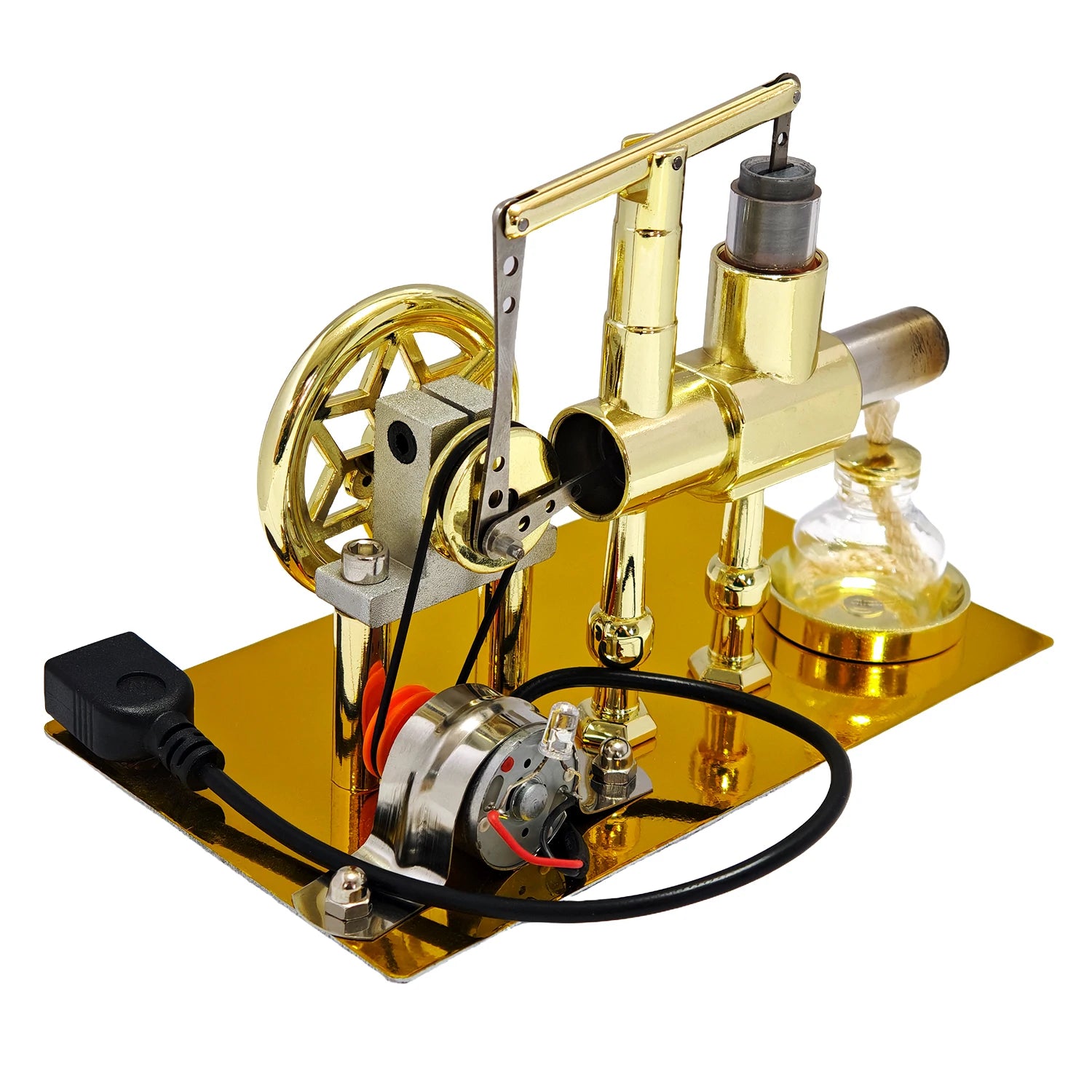 Hot Air Single Cylinder Stirling Engine Generator Physics Popular Science Production Invention Collection Toy